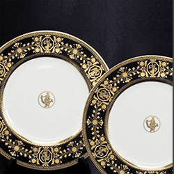 アストバリーブラック / 27cmプレート 2枚